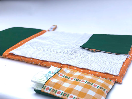 Wickelunterlage mit Taschen für unterwegs oder zu Hause, waschbar, wasserdicht
