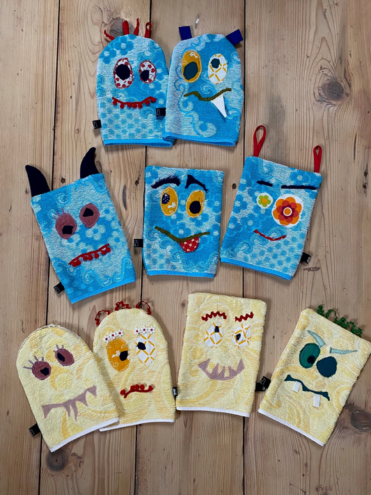 lustige Monster Waschlappen für Kinder