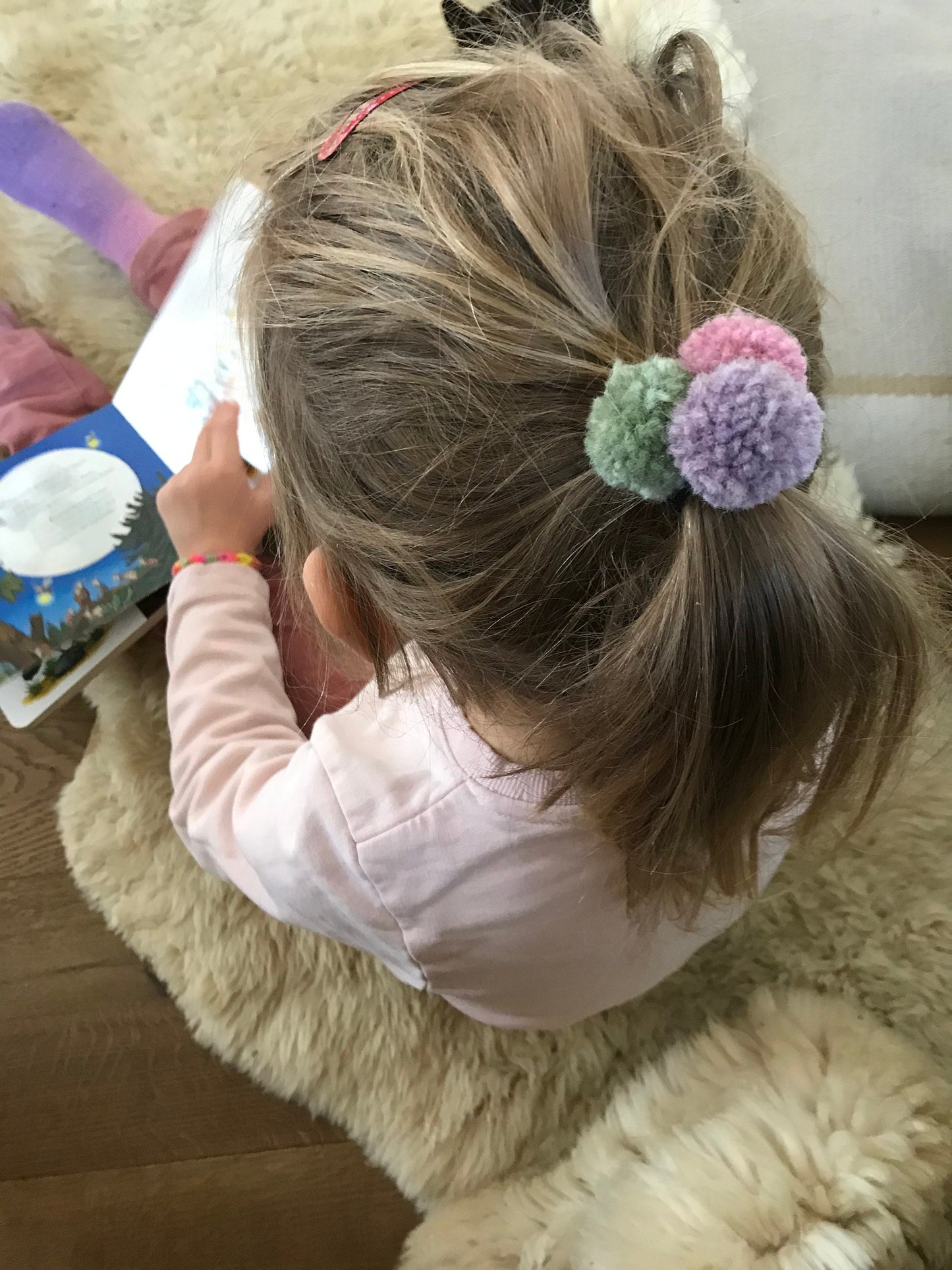 Bio Haargummi mit Pompons