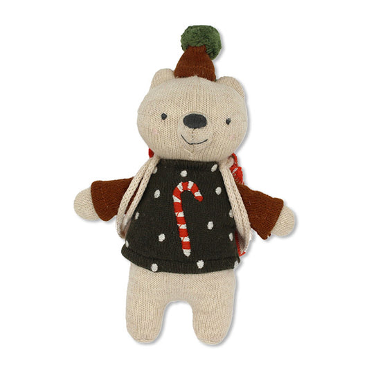 Stofftier Bär, weihnachtlich