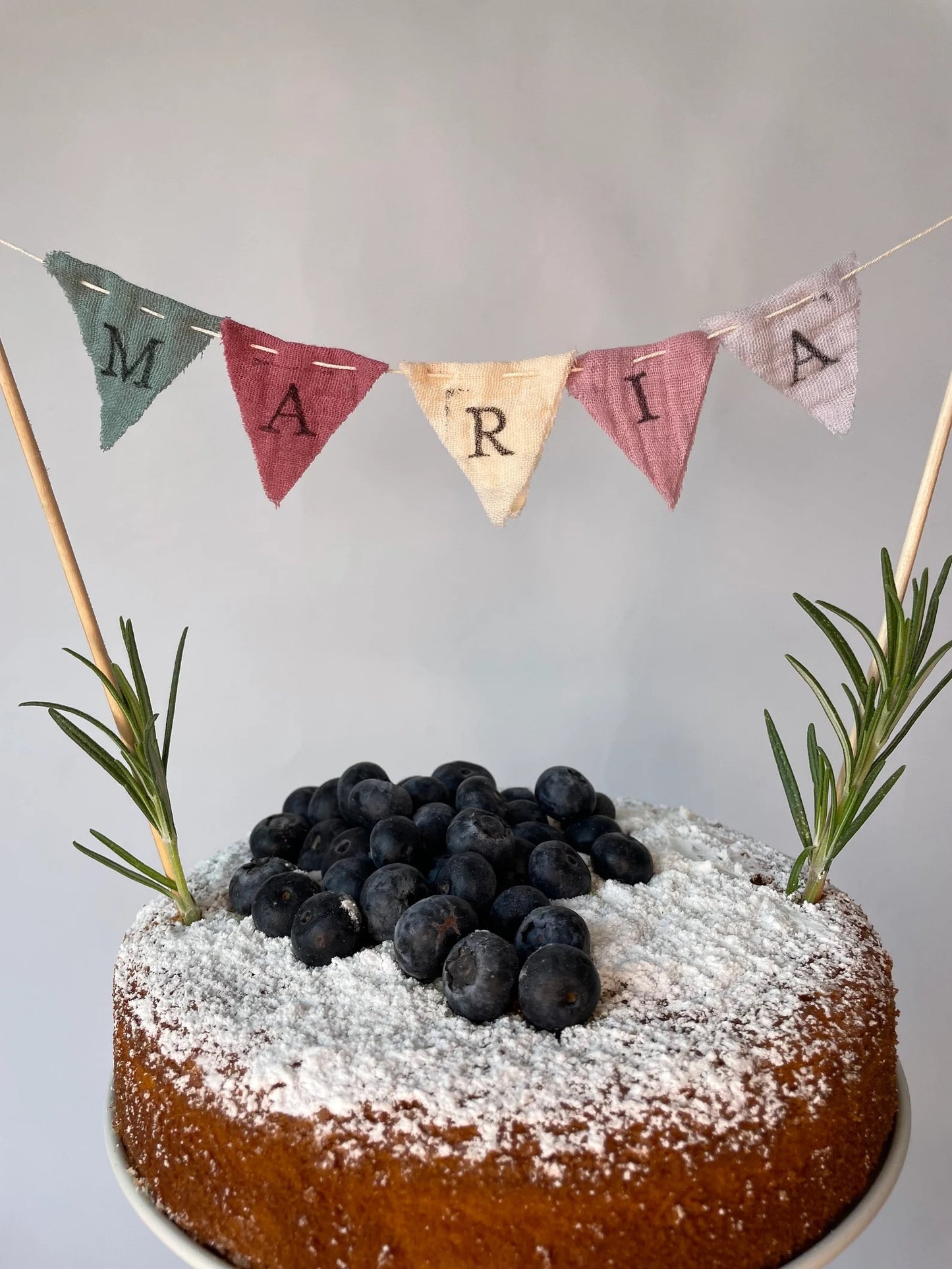 Mini Wimpelkette, Namensgirlande, Tortengirlande für Geburtstag, Taufe - personalisiert