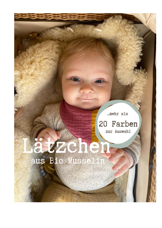 Lätzchen, Dreieckstuch aus Bio Musselin für Babys und Kleinkinder, Spucktuch, Sabberlätzchen, 26 Farben verfügbar