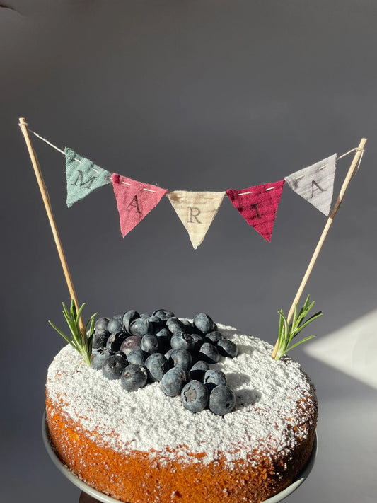 Mini Wimpelkette, Namensgirlande, Tortengirlande für Geburtstag, Taufe - personalisiert