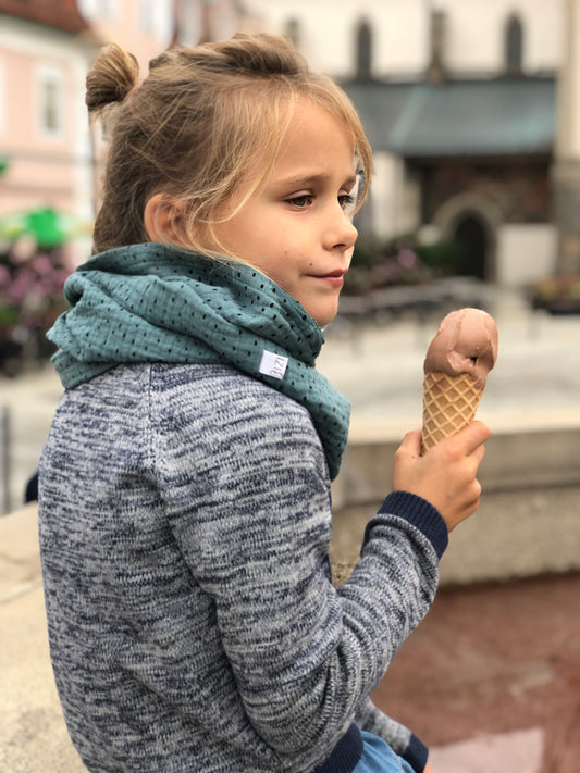 Loop, leichtes Halstuch für Kinder aus Bio Musselin, viele Farben, verschieden Größen