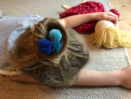 Bio Haargummi mit Pompons